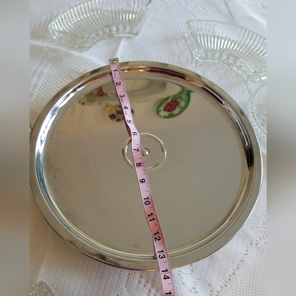 Vintage Kromex Lazy  Susan Divided  Serving Dish - Picture 10 of 13